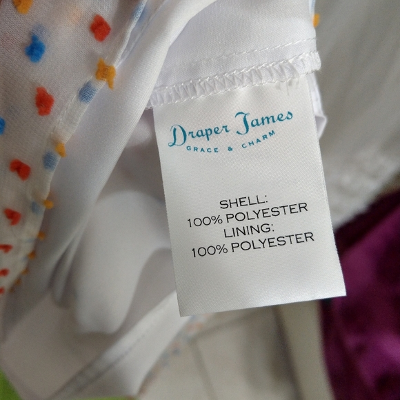 NWT New Draper James Swiss Dot Tiered Retro PRIDE Dress 14 - Picture 11 of 11